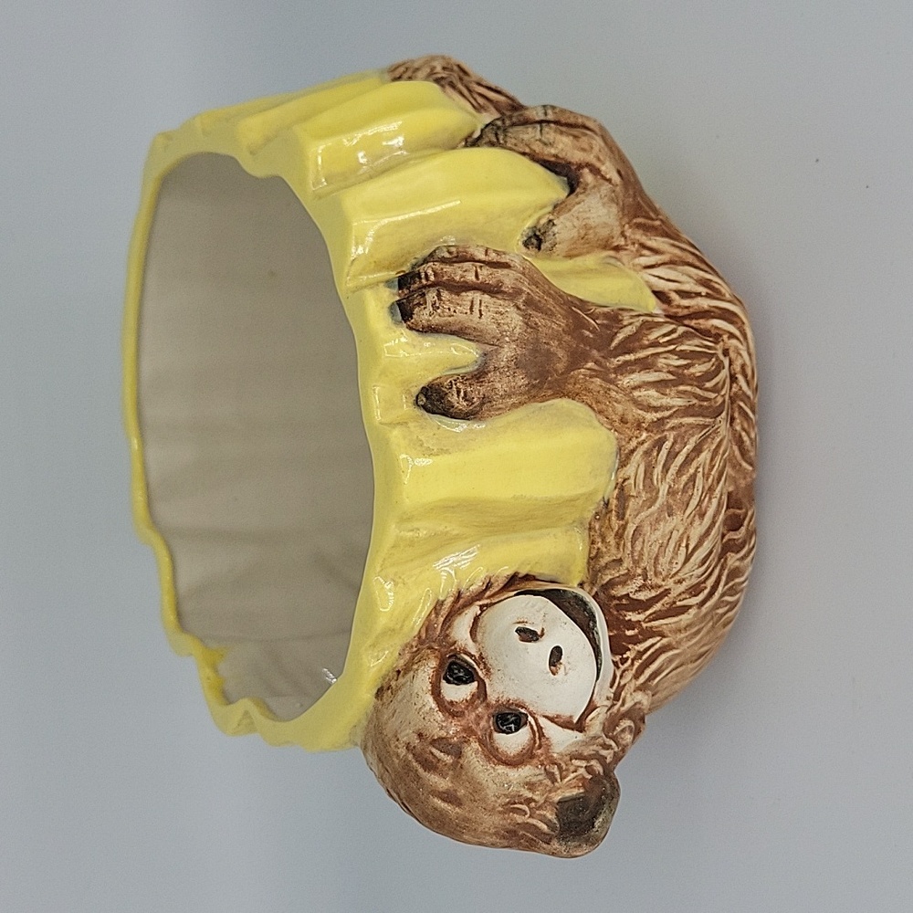 Ceramic Monkey Bowl Planter Pot San Mar Orig
